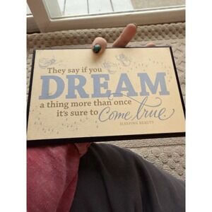 Disney Princess Sleeping Beauty Wall Art Wooden Plaque Sign Dream Come true